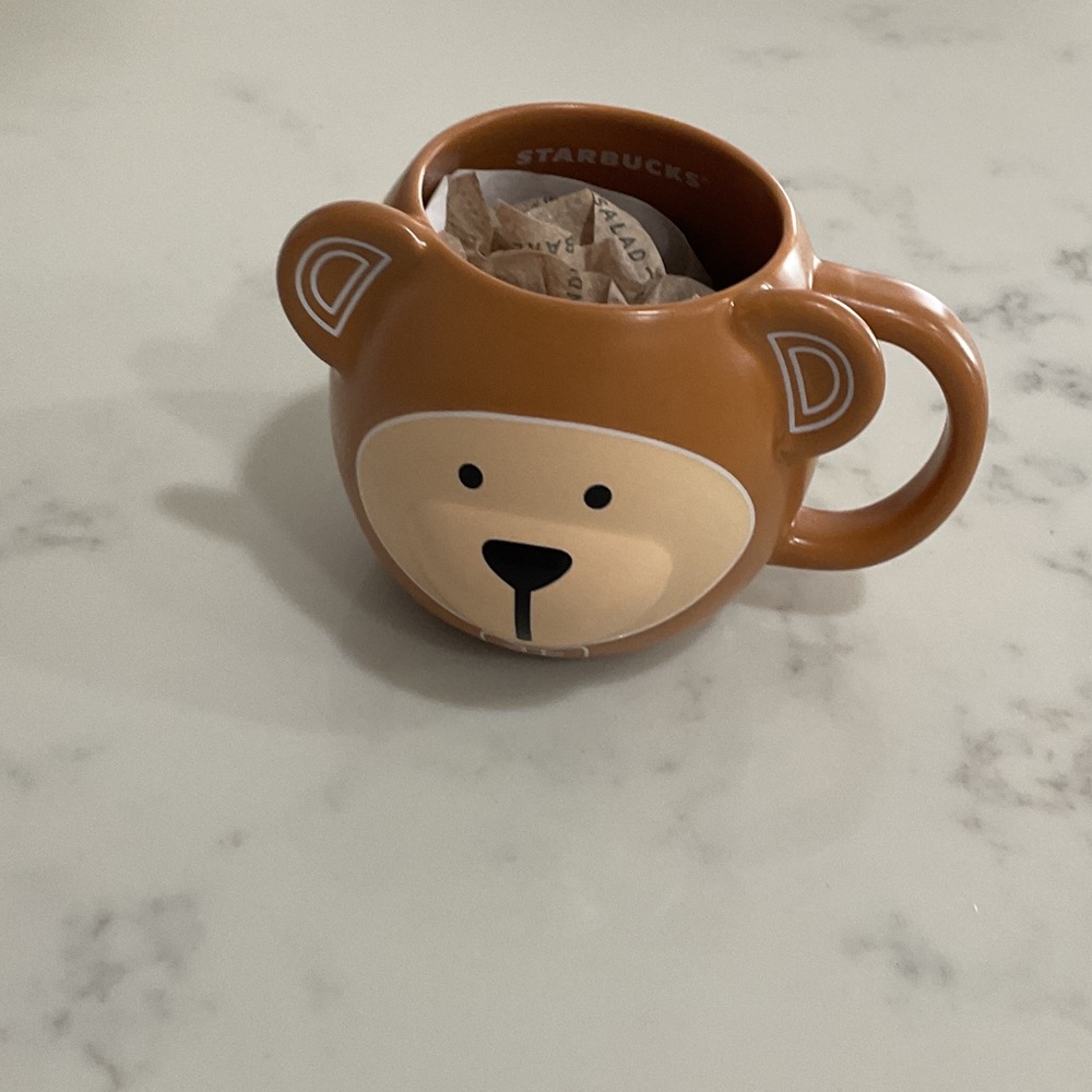Starbucks Brown Bear Face Mug